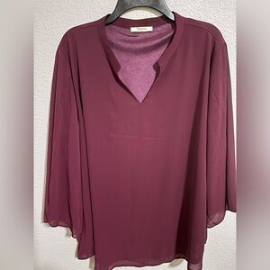 Bebonnie women’s v neck chiffon blouse